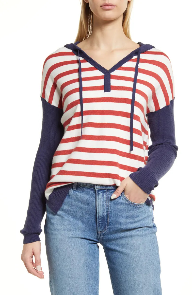 Long Sleeve Colorblock Hoodie Sweater | Nordstrom