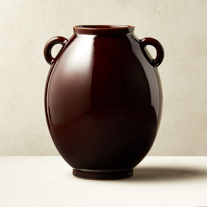 Amara Deep Red Vase | CB2 | CB2