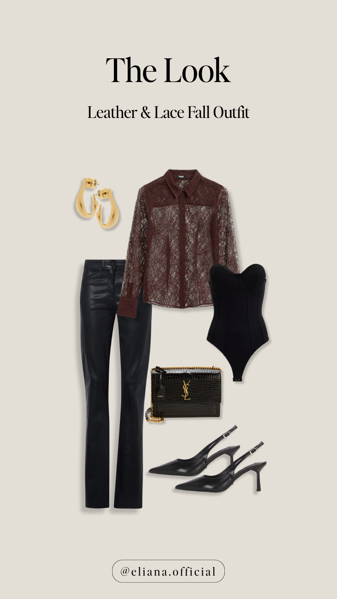 Obsessed with this leather + lace combo! The burgundy lace adds such richness against the sleek pants, and it's so easy to dress up or down. Sharing similar styles at all price points!
leather and lace | fall outfit | date night | ysl bag | night outlook | seasonal style 

 

#LTKSeasonal #LTKStyleTip #LTKItBag