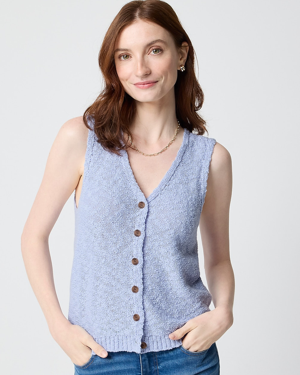 Slub V-neck sweater-vest | J.Crew Factory
