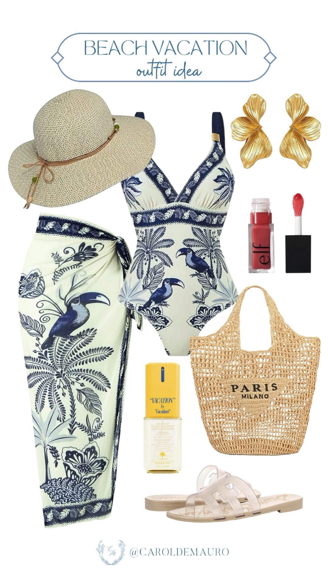 This beach vacation look is so chic and put together without even trying. The toucan print with gold accessories is a whole vibe.

beach outfit, swimwear, beach style, vacation ootd, resort wear, beach look, summer fashion, amazon fashion

#LTKootd #LTKSwim #LTKPetite