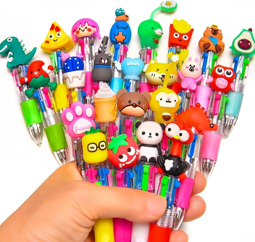 24Pcs Mini Multicolor Pens in One 4-in-1, Cute Pens Bulk for Party Favors and Birthdays, Delightf... | Amazon (US)