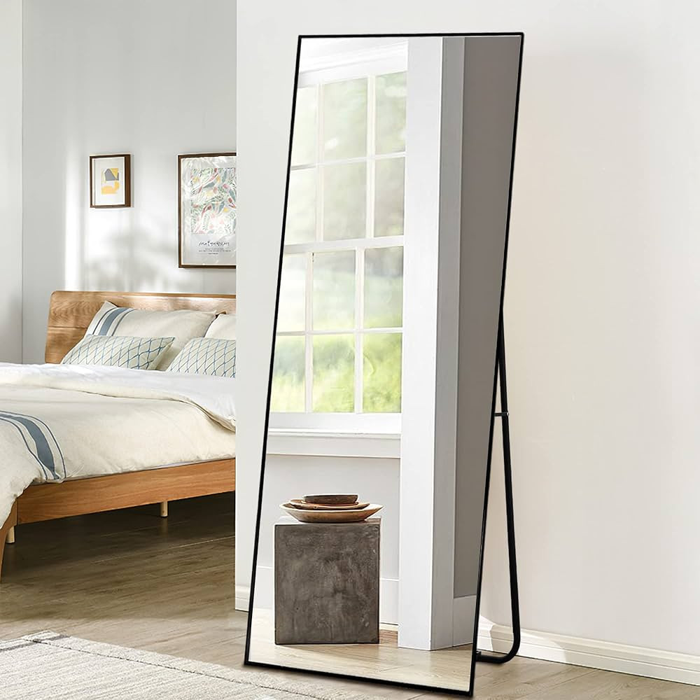 NeuType Full Length Mirror, 55"x20" Full Body Mirror with Stand Floor Mirror Full Length Standing... | Amazon (US)