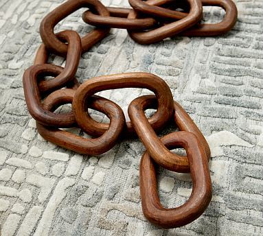 Oversized Recycled Wood Decorative Chain | Pottery Barn (US)