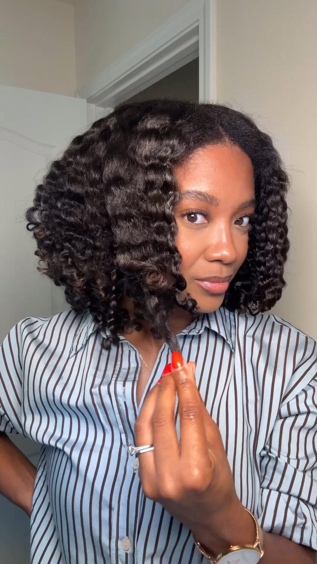 Go to stretched hairstyle ✨This easy stretched braidout is my go to when I want to give my at home silk press a break!

#LTKgrwm #LTKootd #LTKBeauty