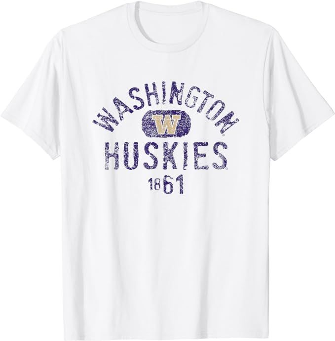 Washington Huskies 1861 Vintage Logo T-Shirt | Amazon (US)