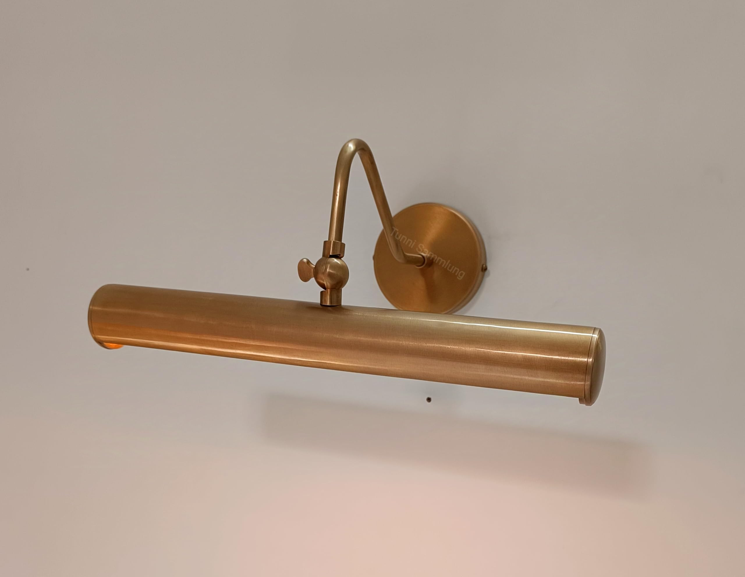 Raw Brass Picture Lights for Wall, 15" Linear Picture Light Hardwired, Frame Light for Bathroom, Living Room | Amazon (US)