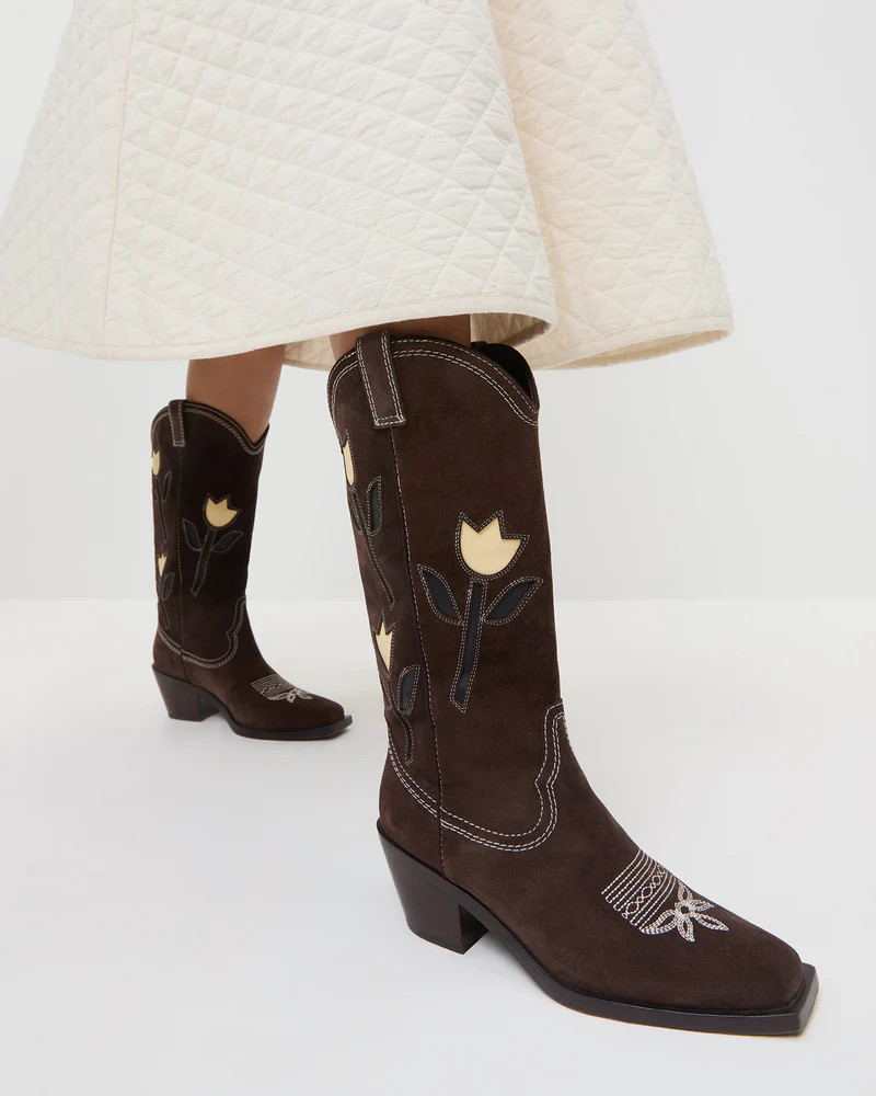 Wilder Brown Suede Tulip Boot | Loeffler Randall