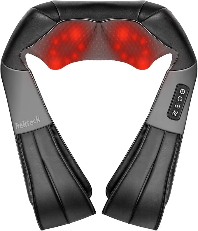 Nekteck Shiatsu Neck Massager for Pain Relief Deep Tissue with Heat, 3D Kneading Massage Pillow B... | Amazon (US)