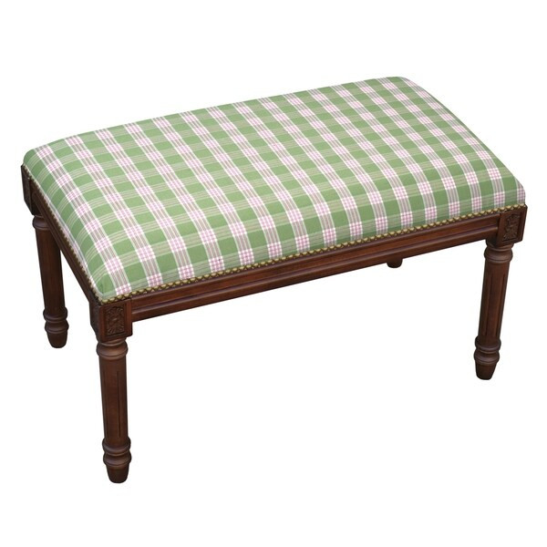 Green and Pink Plaid Bench | Bed Bath & Beyond