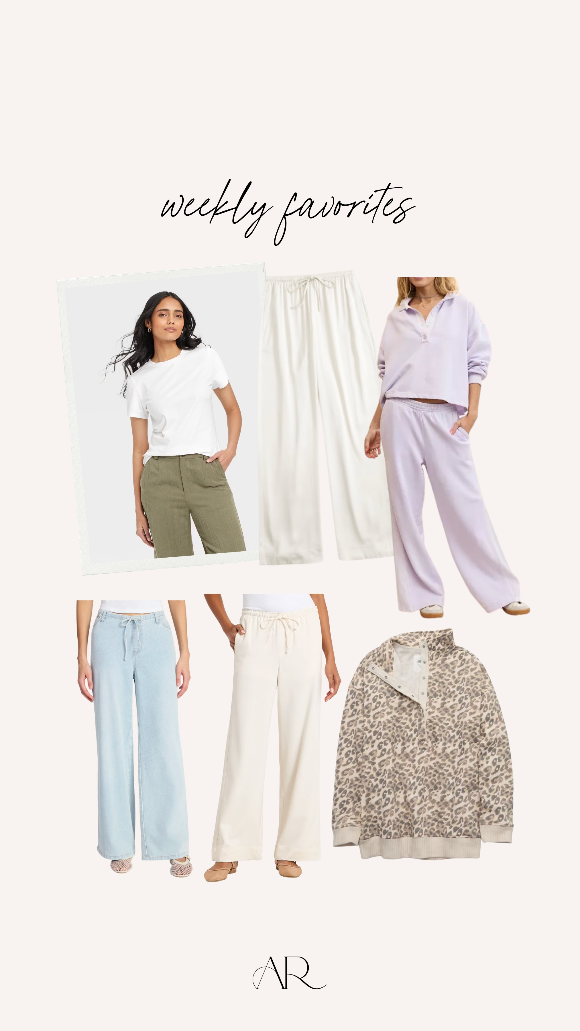We have some good weekly favorites this week! Kind of obsessed with soft pants, we know this, and the pull on denim pants are so so good for spring!

mom outfits, anti pooch outfits, affordable outfit ideas 

 #LTKmomlife