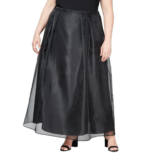 Alex Evenings Women's Full Length Formal Maxi Skirt (Plus Size), Black Organza, 3X | Amazon (US)