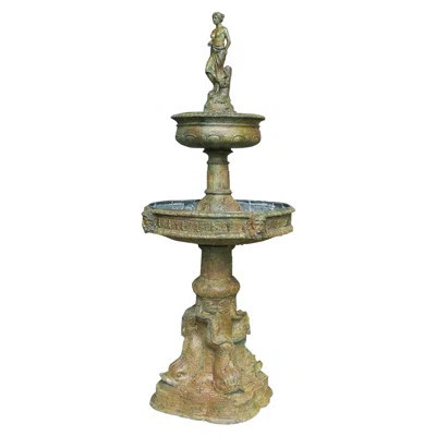 Cauley Bronze Lady on Fish Base Fountain | Wayfair North America