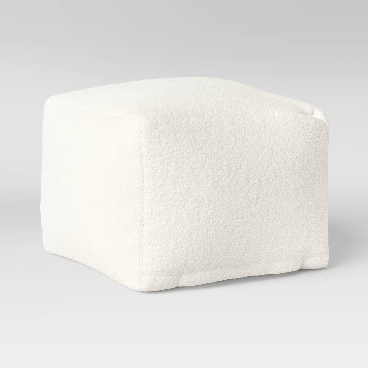 Pouf Cream Faux Shearling - Room Essentials™ | Target