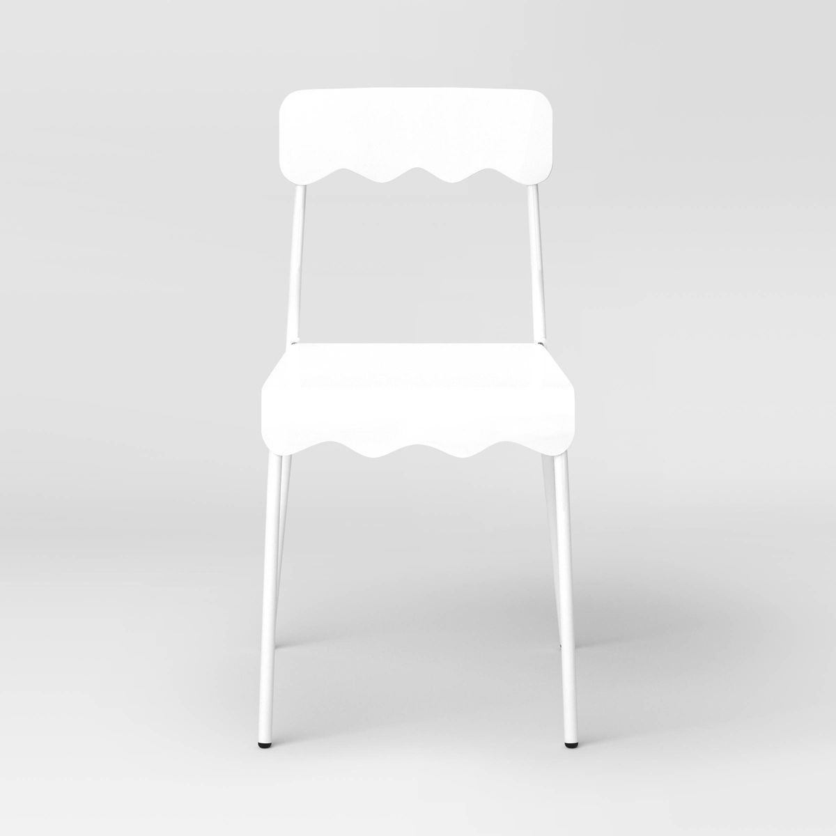 Set of 2 Wavy Metal Dining Chair White - Room Essentials™ | Target