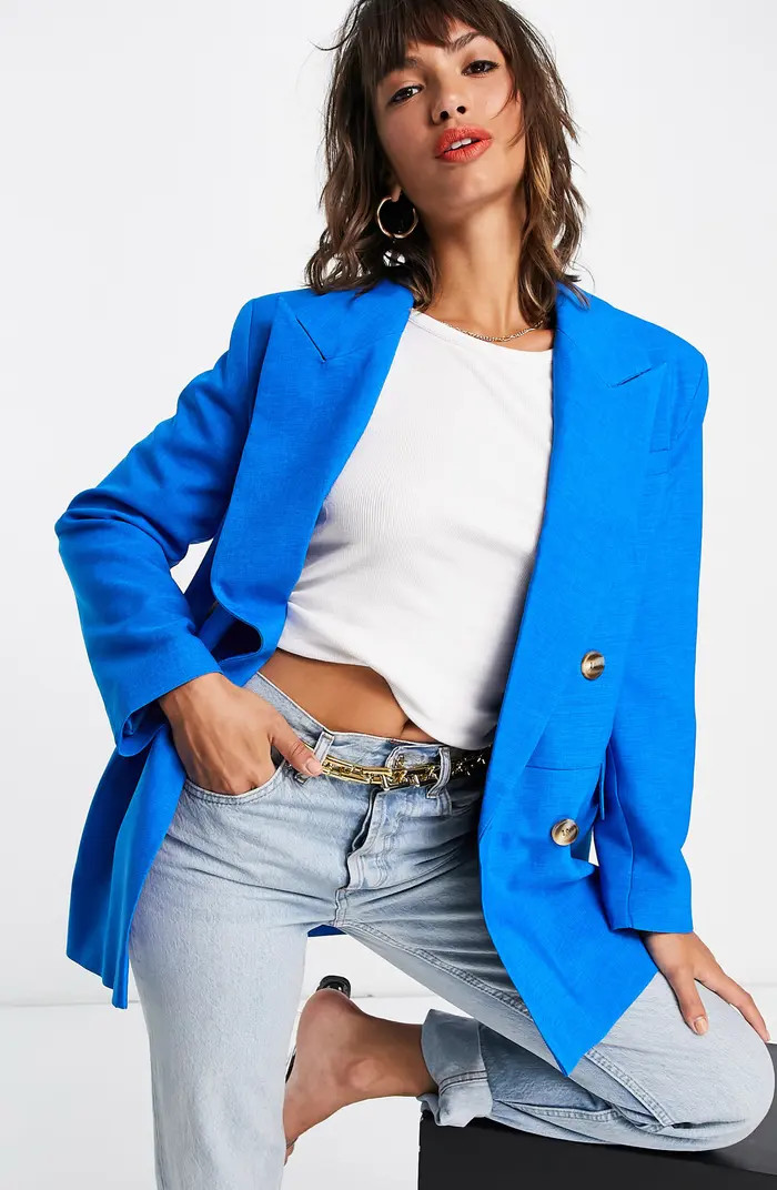 Bold Shoulder Double Breasted Blazer | Nordstrom