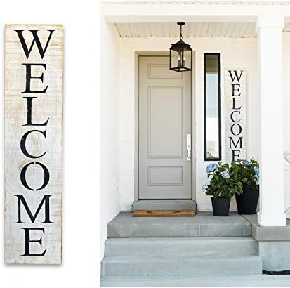 Outdoor Welcome Sign for Porch – 42”x9” Handmade in USA– Front Porch Welcome –Wooden We... | Amazon (US)