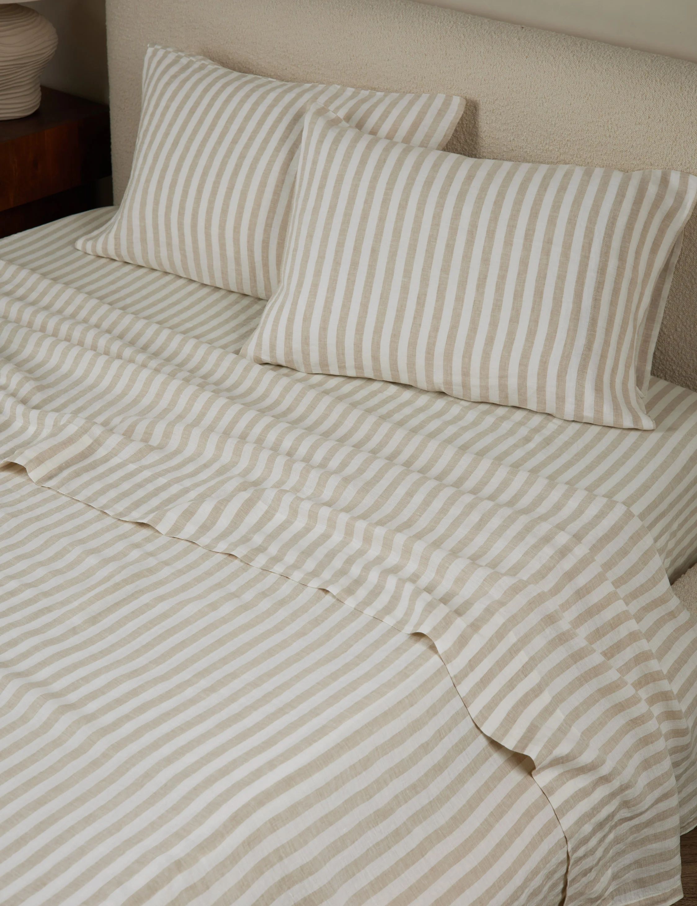 Thayer Striped European Flax Linen® Sheet Set | Lulu and Georgia 