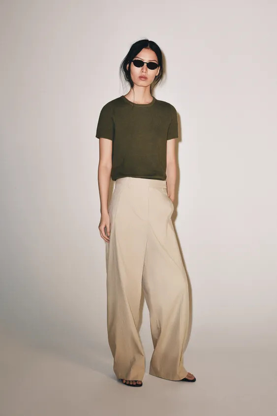 SHORT SLEEVE KNIT TOP | Zara IT