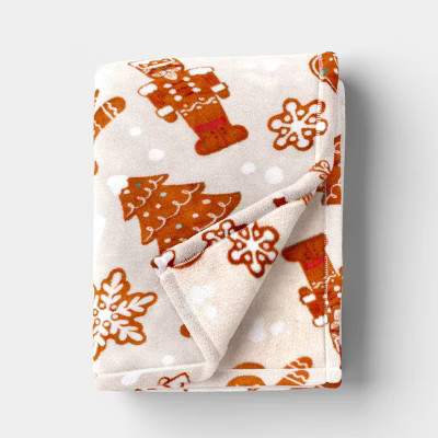 Christmas Gingerbread Cookies Plush Throw Blanket - Wondershop™ | Target