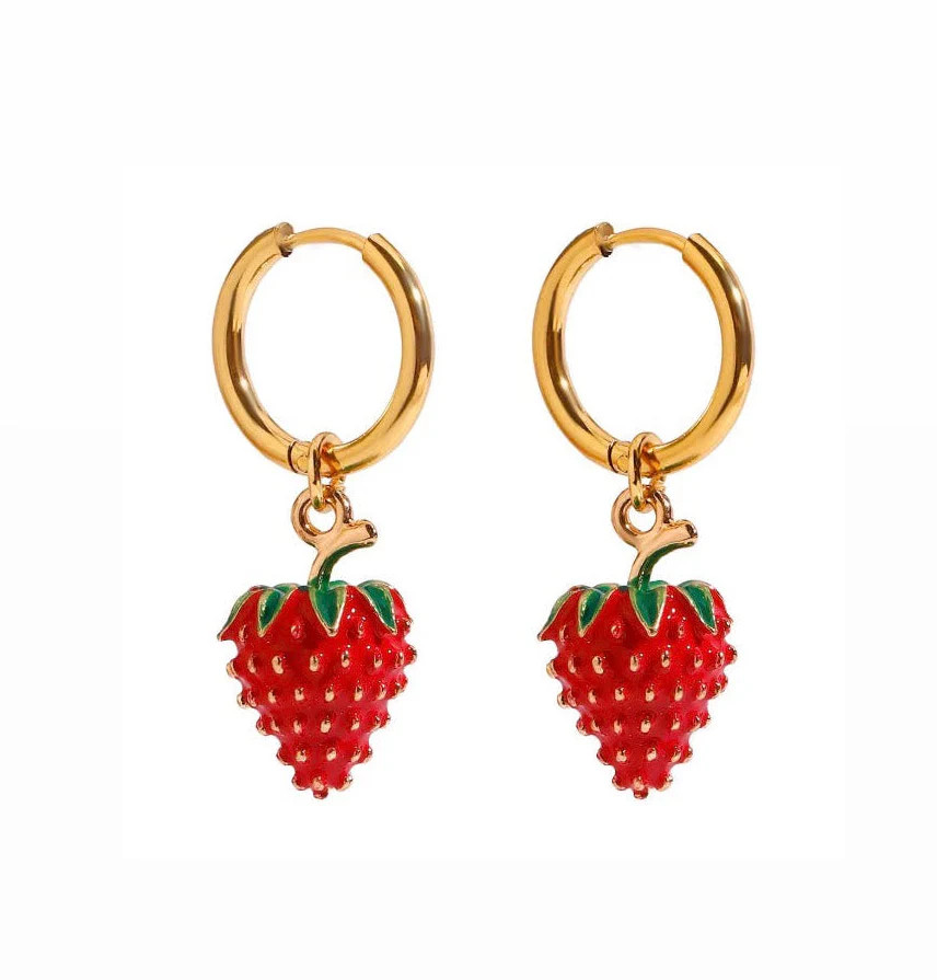 Strawberry-licious Huggies | Pierced by Ash Design
