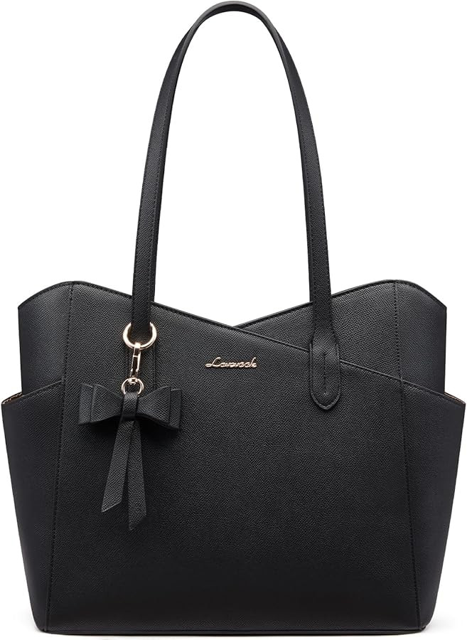 Amazon.com: LOVEVOOK Small Tote Purse for Women, 2026 Structured PU Leather Handbags with Top Han... | Amazon (US)