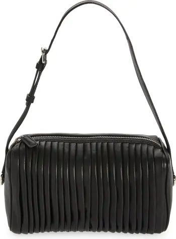 Plissé Leather Shoulder Bag | Nordstrom