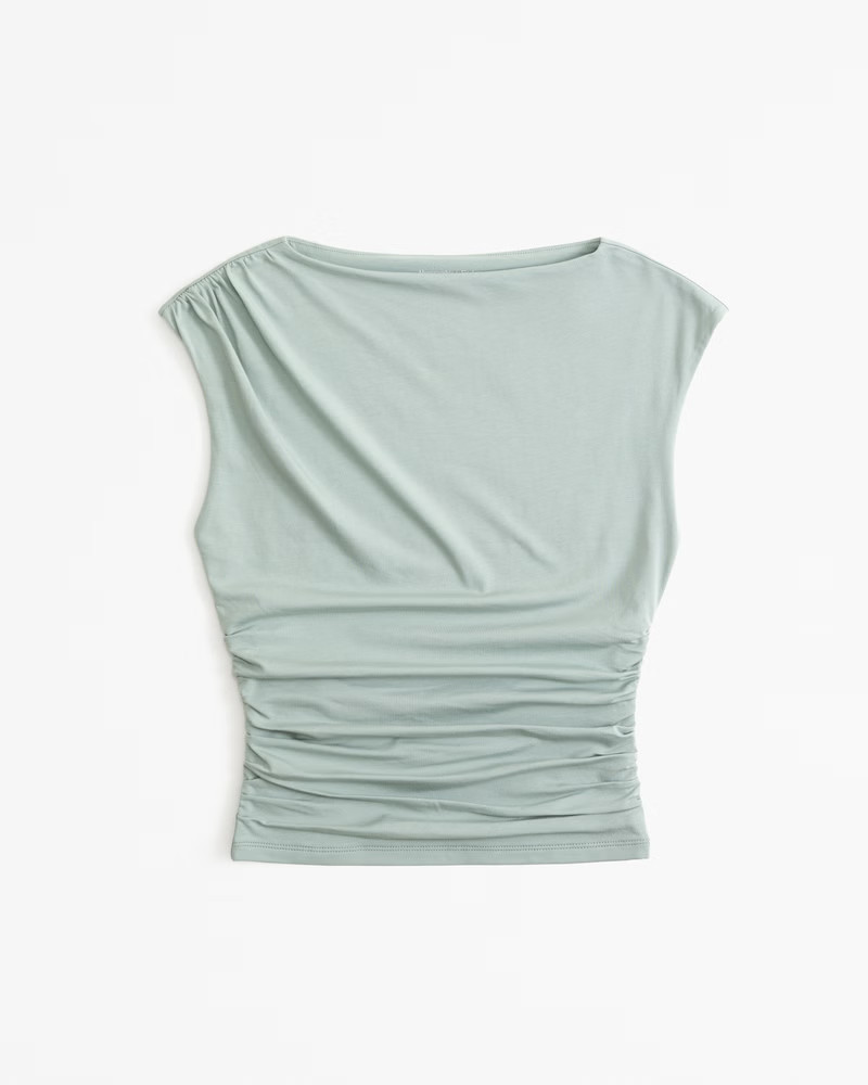 Women's Draped Slash Top | Women's New Arrivals | Abercrombie.com | Abercrombie & Fitch (US)