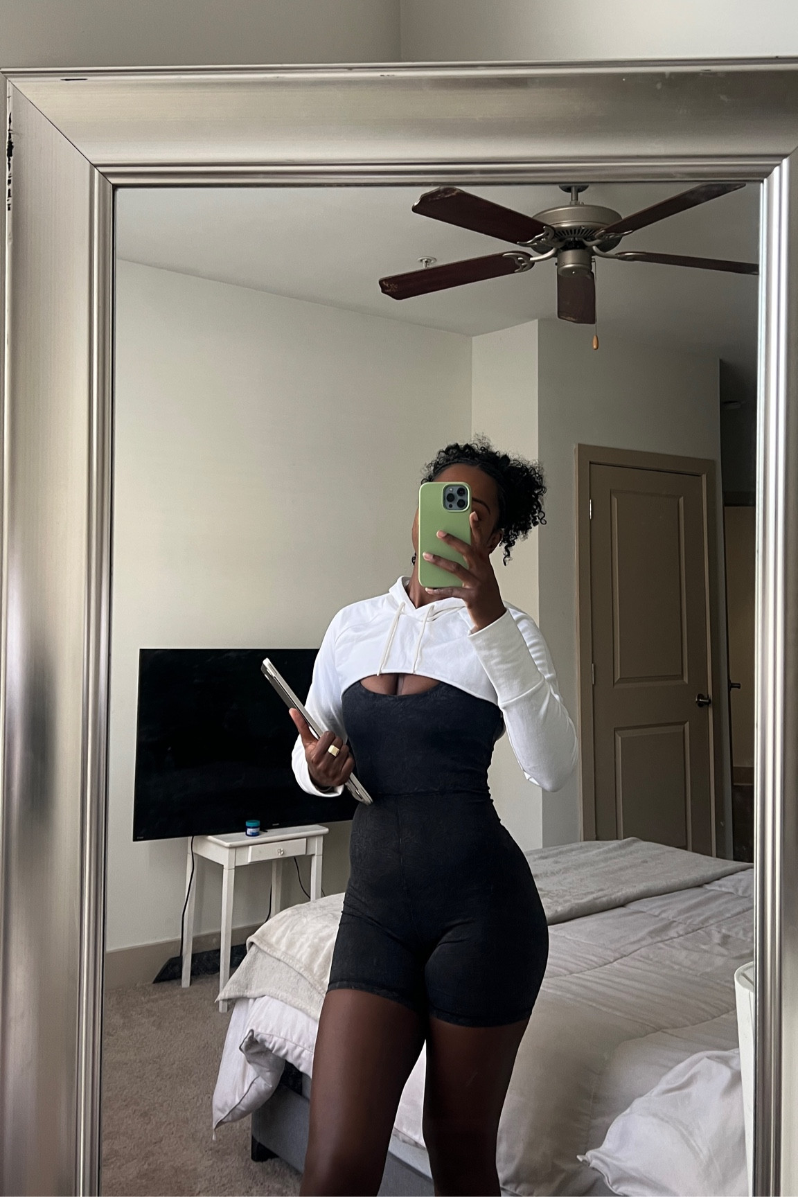 cutest lazy work from home day outfit 🤍

one-piece set, activewear jumpsuit, black romper, black jumpsuit, white shrug sweater, shrug hoodie



#LTKFind #LTKstyletip #LTKunder50