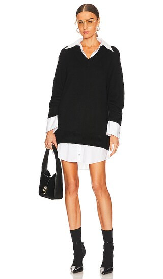 Collar Santina Dress in Black | Revolve Clothing (Global)