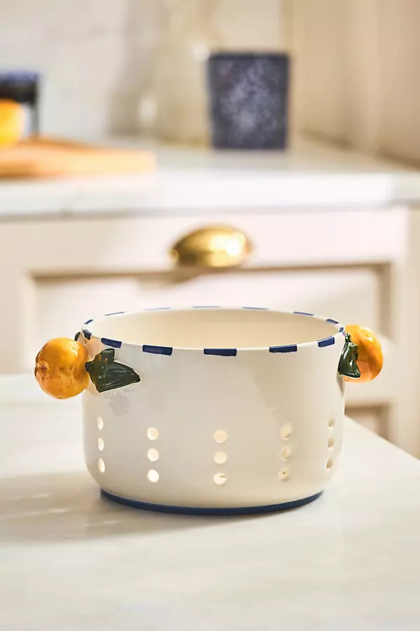 Valencia Stoneware Berry Basket | Anthropologie (US)