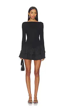 MORE TO COME Sabreen Mini Dress in Black from Revolve.com | Revolve Clothing (Global)