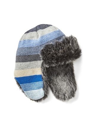 Gap Baby Crazy Stripe Trapper Hat Crazy Stripe Blue Size M/L | Gap US