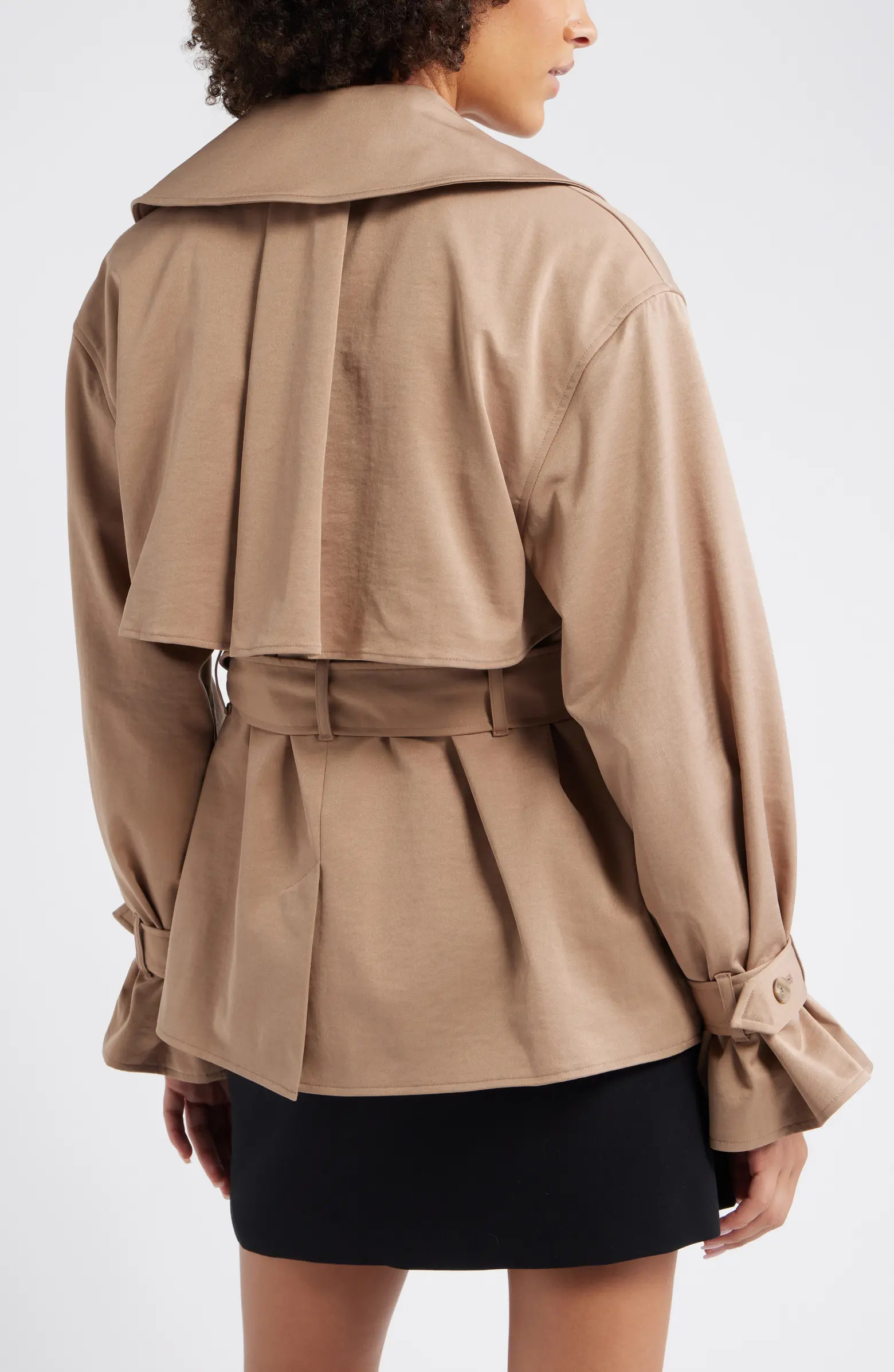 Exaggerated Crop Trench Coat | Nordstrom