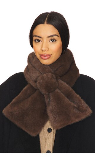 X Revolve The Downtown Scarf in Chocolate | Revolve Clothing (Global)