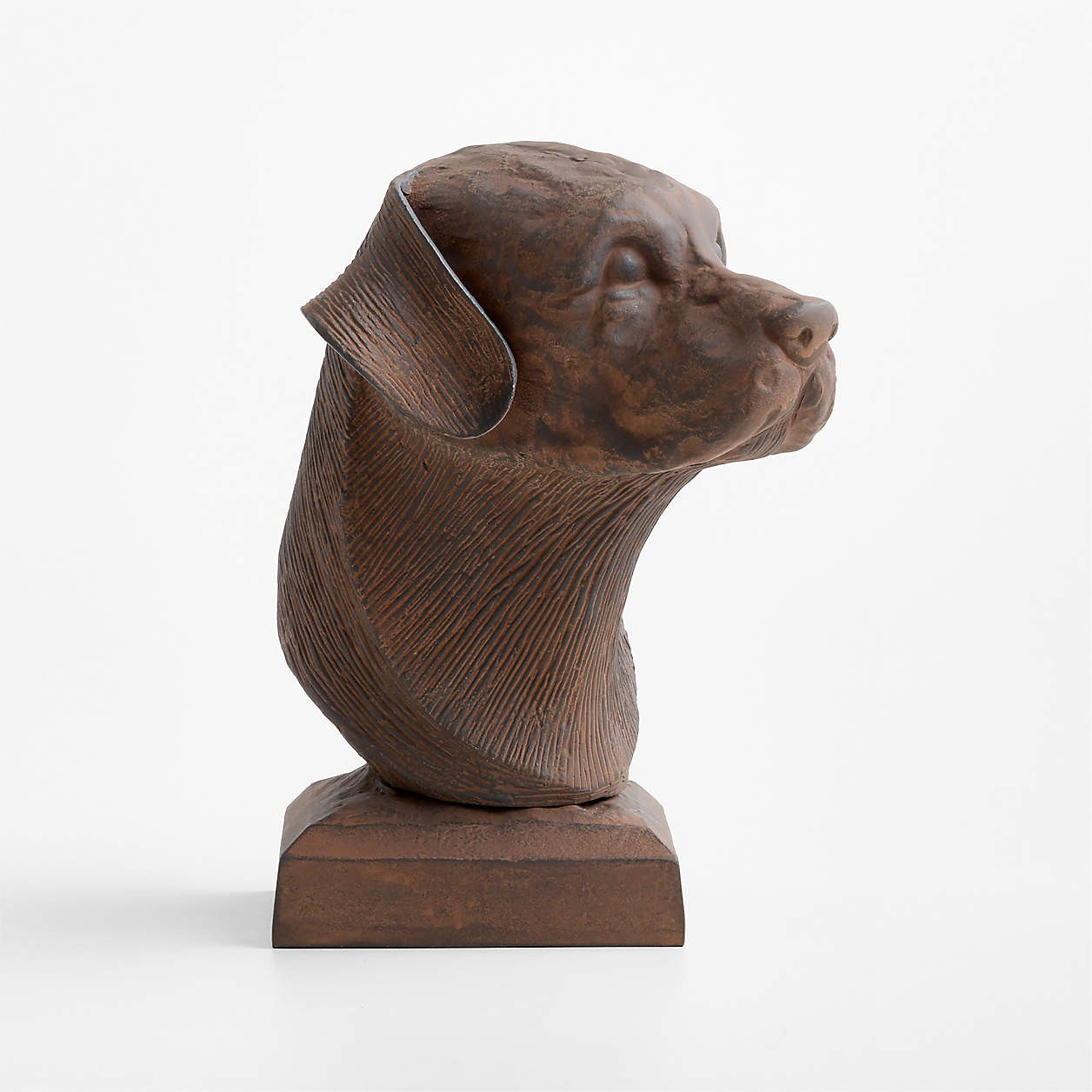 Labrador Bust Metal Decorative Sculpture | Crate & Barrel | Crate & Barrel