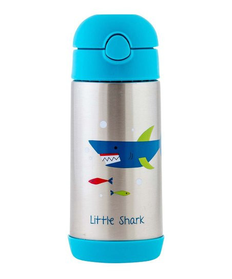 Blue & Green 'Little Shark' 11.8-Oz. Double-Wall Bottle | Zulily