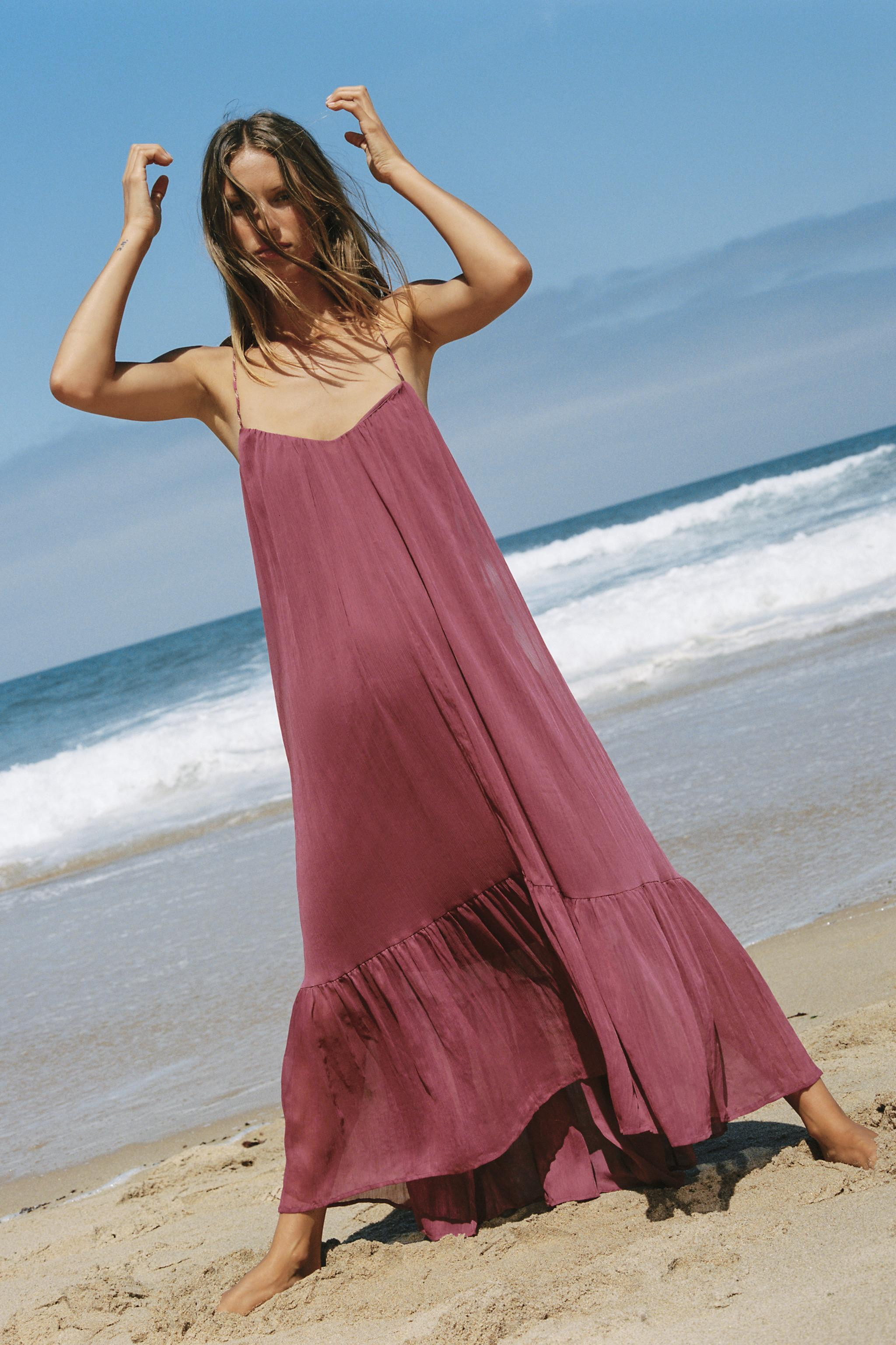 FLOWY BEADED DRESS | Zara US