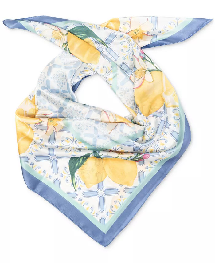 Women's Lemon Fresh Printed Square Scarf | Macy's