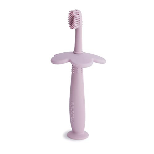 mushie Flower Toddler Training Toothbrush (Soft Lilac) | Amazon (US)