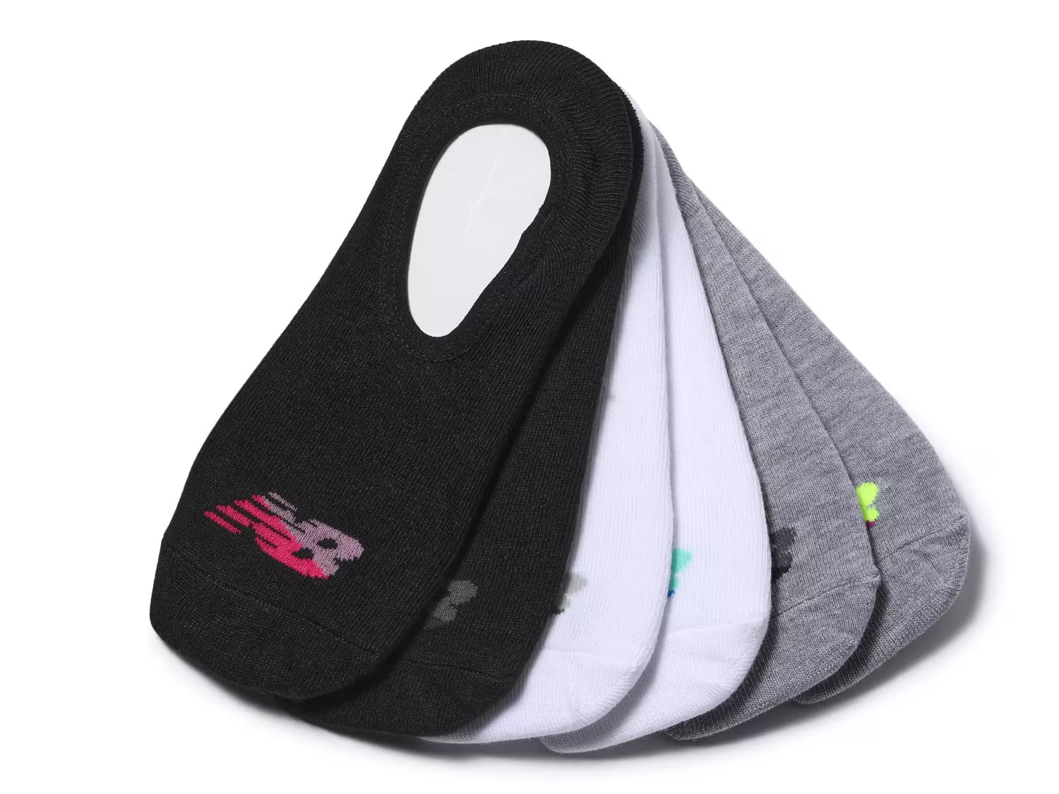 New Balance Logo Women's No Show Liners - 6 Pack | DSW
