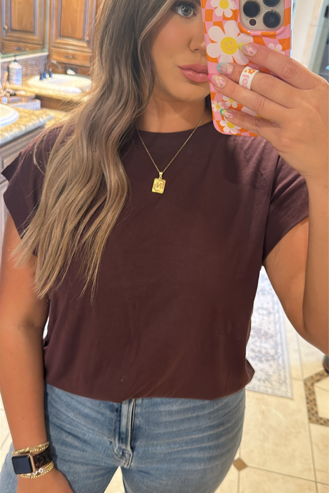 Perfect cotton t shirts! Cap sleeve & loving this brown to transition to fall🤎 Currently on sale!🙌🏼

#LTKSale #LTKstyletip #LTKunder50