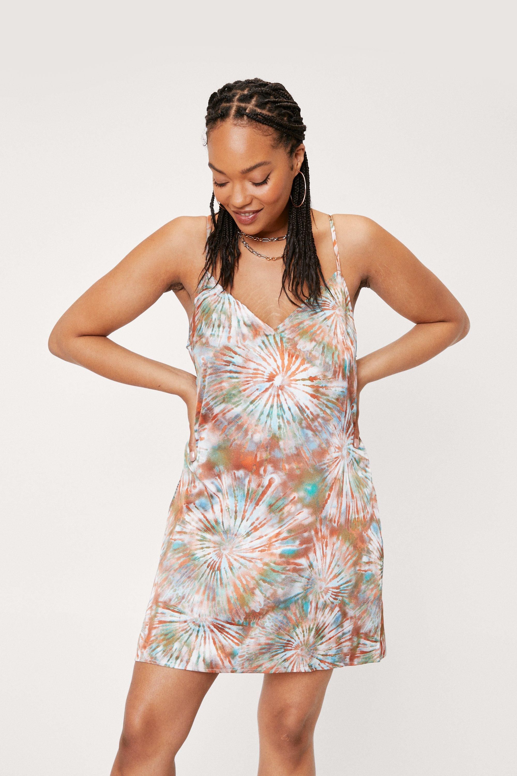 Plus Size Tonal Tie Dye Strappy Mini Dress | Nasty Gal (US)