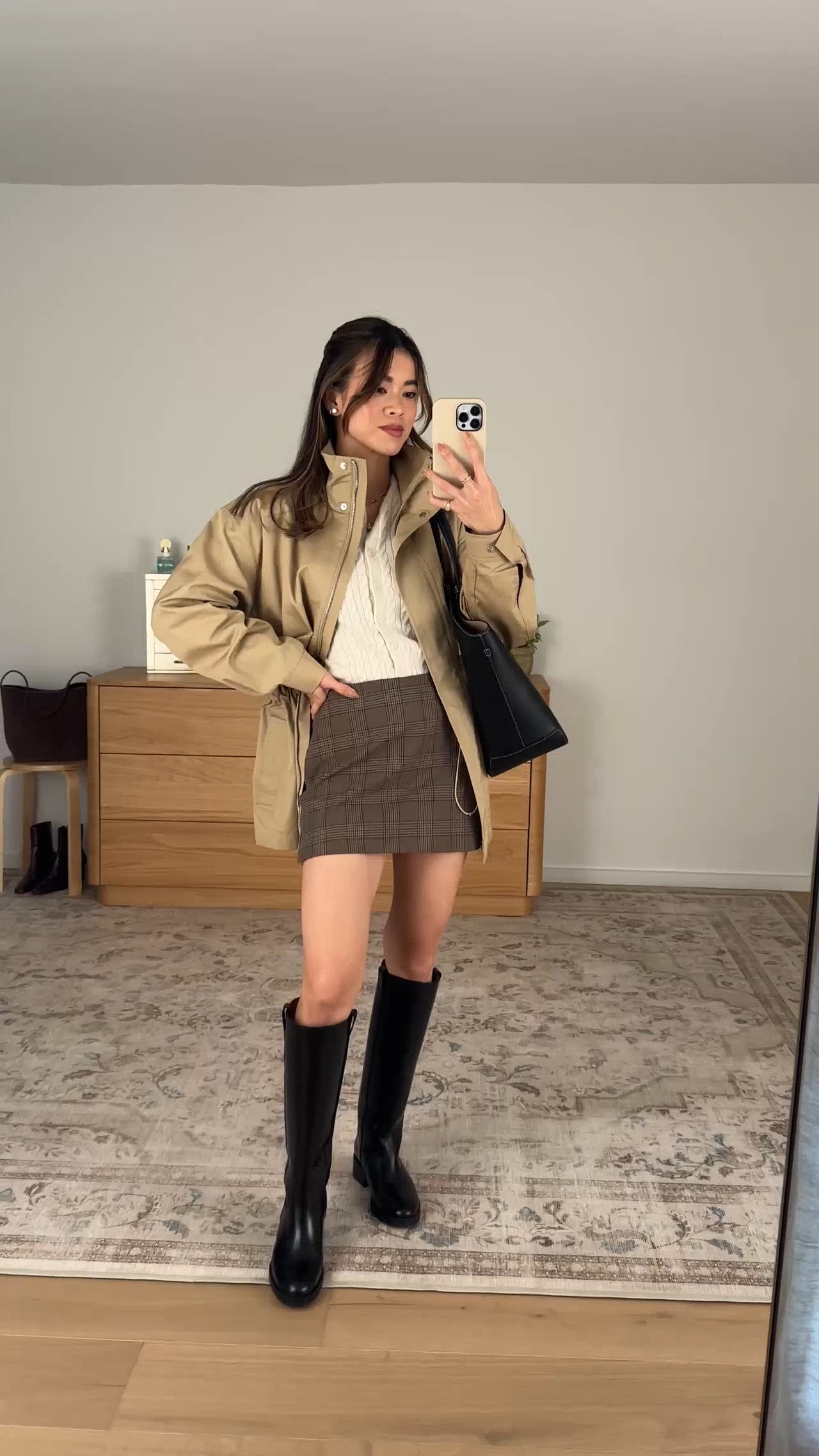 Fall outfit inspo. Wearing all @Aritzia!

Sizing info:
-Aritzia Wool Cashmere Noteworthy Cardigan (Size XS in Seaside Cream)
-Aritzia Cinch Jacket - City Twill (Size XS in Wicker Tan)
-Aritzia Roundup Skort - Eversential Light (Size 0 in Brown Taupe)

Aritzia best sellers, best pieces from Aritzia for petite, Aritzia skirts for petite, what skirt from Aritzia will fit if youre petite, Petite style guide, how to dress if you’re petite, Petite style, petite fashion, mom outfit, mom style, petite skirt, petite outfit ideas, petite outfits, best skirt for petite, petite skort, fall style, fall outfits, autumn outfit, vacation outfits, Aritzia try on, fall boots, tall boots, fall jacket, trench coat,

#LTKootd #LTKSeasonal #LTKPetite