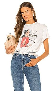 RE/DONE Wait The Champagne 70's Loose Tee in Vintage White from Revolve.com | Revolve Clothing (Global)