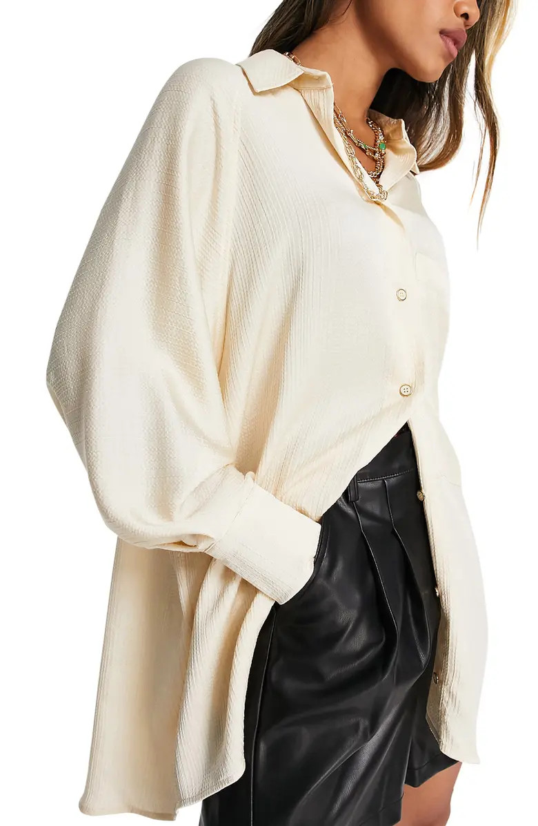 Oversize Satin Shirt | Nordstrom