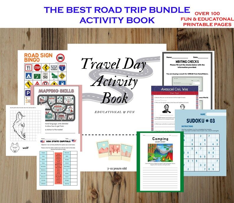 The BEST Fun and Educational Travel Day Activity Book for Ages - Etsy | Etsy (US)