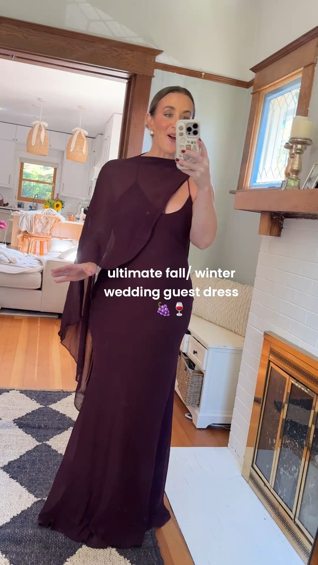 I have found the ultimate fall/ winter wedding guest dress under $100!  This gorgeous plum/ deep burgundy is a slinky sheath dress with a matching cape.  Runs relatively true to size. As a size 6, M is loose but not super big on me

Fall wedding guest dresses, black tie wedding guest dress, cape maxi dress, burgundy wedding guest dress, dresses with a cape, size 6, size 8

#LTKMidsize #LTKOver40 #LTKWedding