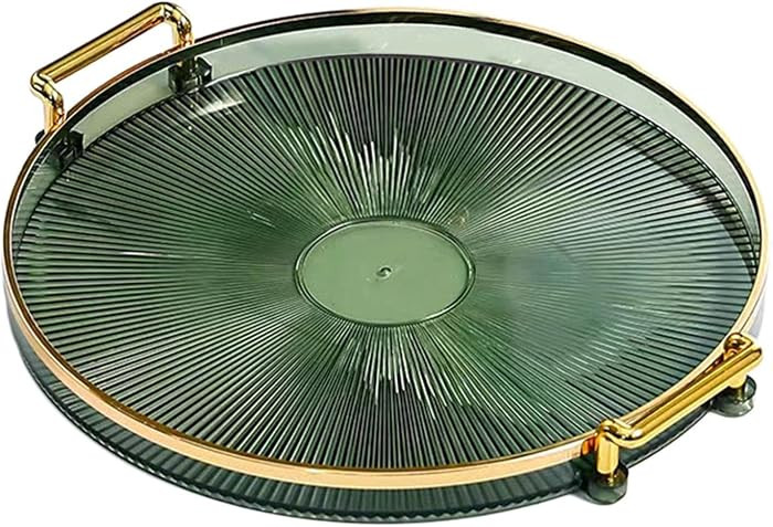 Generic Luxury Serving Tray, with Handles Cosmetic Perfume Makeup Display Multifunction Decorativ... | Amazon (US)