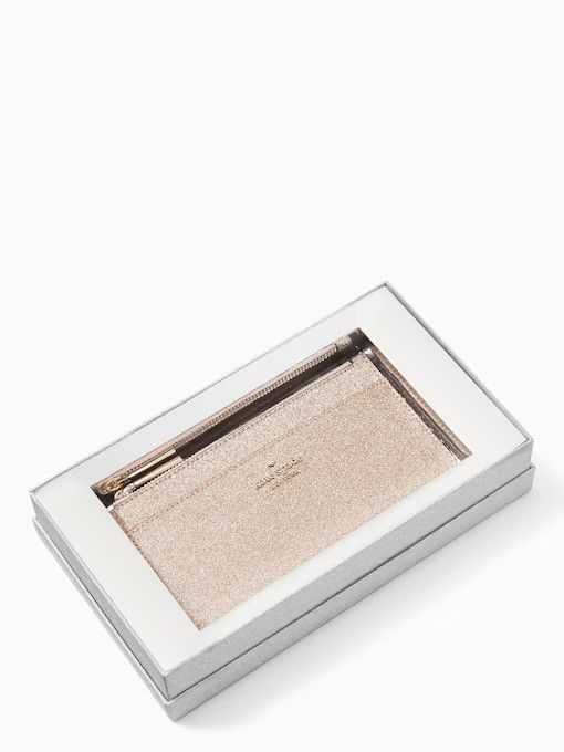 Tinsel Boxed Large Slim Card Holder | Kate Spade Outlet